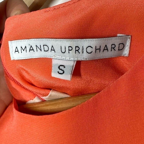Amanda Uprichard Coral 100% Silk Sleeveless Shift Dress Small - Picture 2 of 5